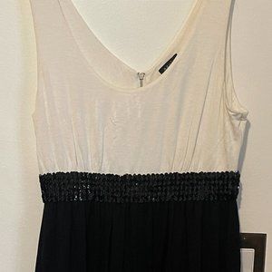 Azulu Black and White Dress with Sequin